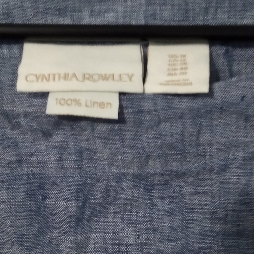Cynthia Rowley Blue Tunic Relaxed Fit Crew Neck - Picture 2 of 5